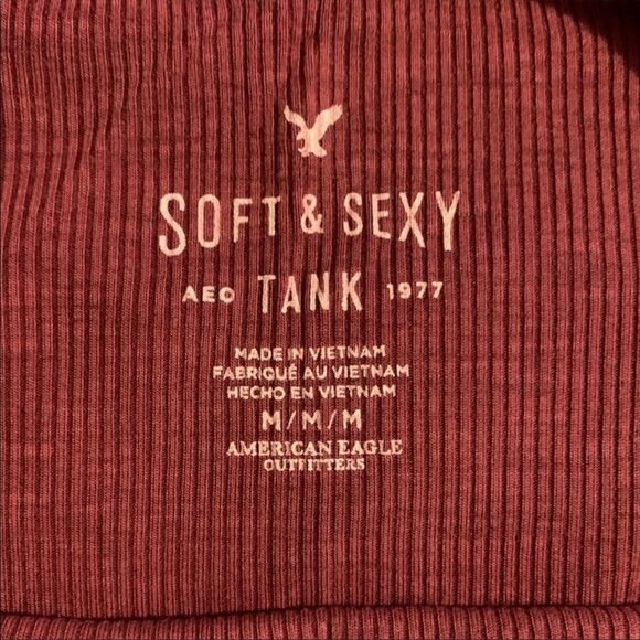 ✨ AEO Mauve Soft Lace Up Tank Top✨ - Picture 4 of 4